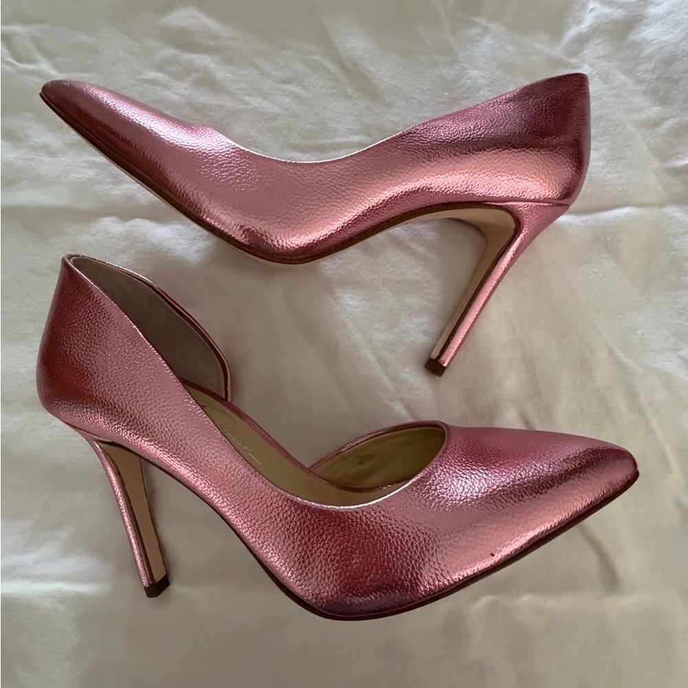 Jessica Simpson Metallic Pink Heels - Picture 3 of 5